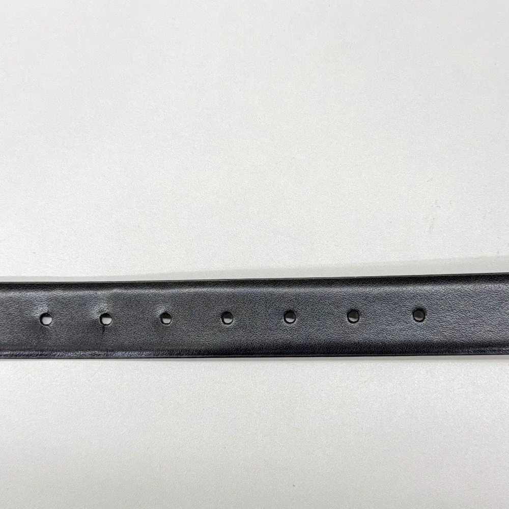 Perry Ellis Mens‎ Genuine Leather Belt Size 34/85 Black Brown GunMetal Buckle